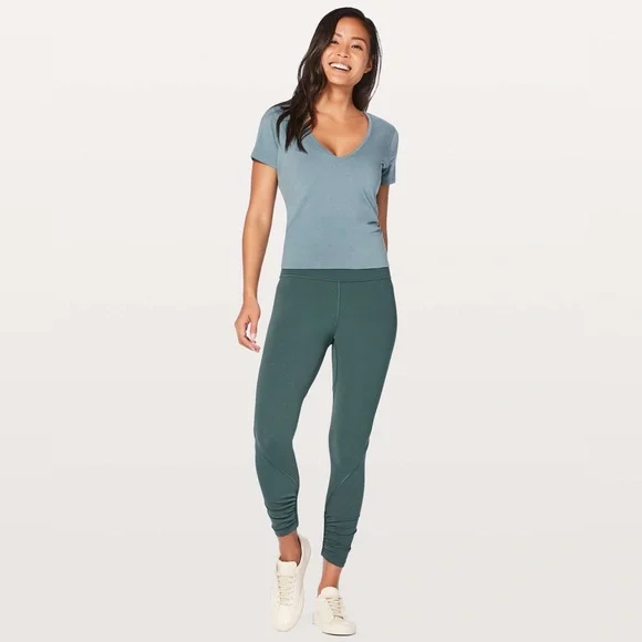 Lululemon•Play Off The Pleats Tight *25"•Cinch Side HR•Teal Shadow•LIKE NEW•4 - Picture 3 of 15